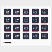 VS viert 250-jarig bestaan Vierkante Sticker (Vel)