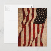 VS Vintage Amerikaanse Vlag Briefkaart (Voorkant / Achterkant)