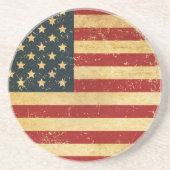 VS Vintage Grunge Vlag Onderzetter (Voorkant)