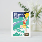 VS Vintage Travel Poster teruggezet Briefkaart (Staand voorkant)