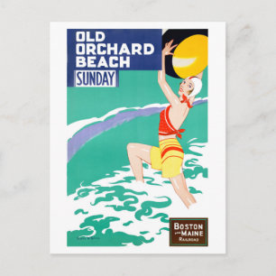 VS Vintage Travel Poster teruggezet Briefkaart