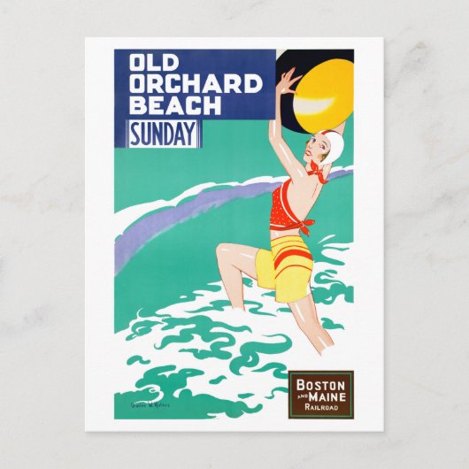 VS Vintage Travel Poster teruggezet Briefkaart (Voorkant)