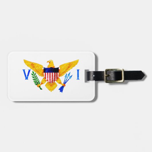 VS VIRGIN-EILANDEN VLAG BAGAGELABEL (Voorkant horizontaal)