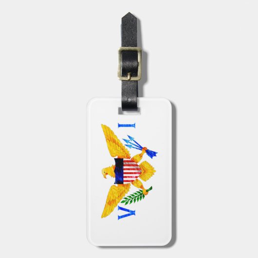 VS VIRGIN-EILANDEN VLAG BAGAGELABEL (Voorkant verticaal)