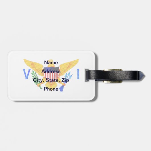 VS VIRGIN-EILANDEN VLAG BAGAGELABEL (Achterkant horizontaal)