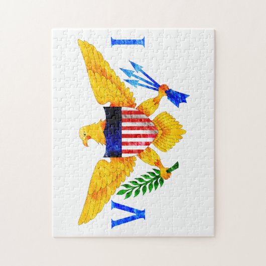 VS VIRGIN-EILANDEN VLAG LEGPUZZEL (Verticaal)