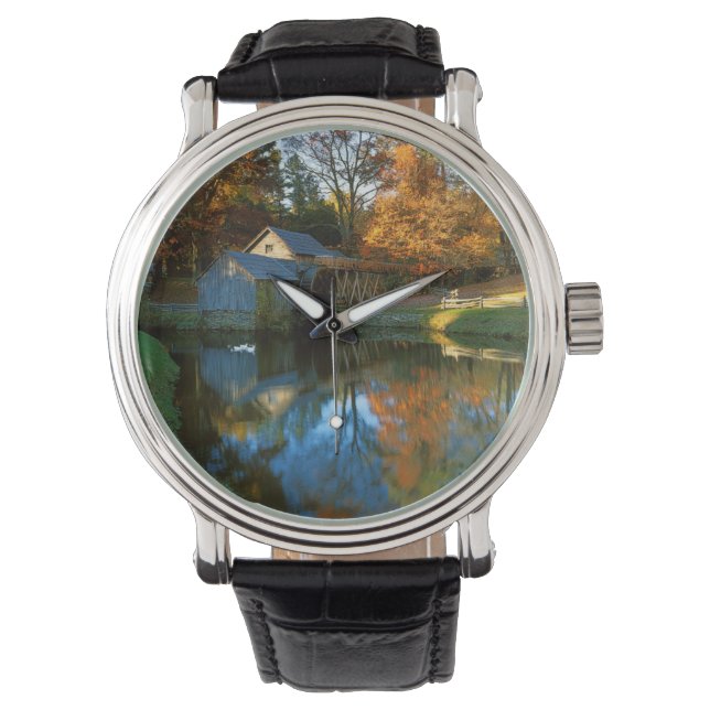 VS, Virginia, Blue Ridge Parkway, Mabry Mill Horloge (Voorkant)