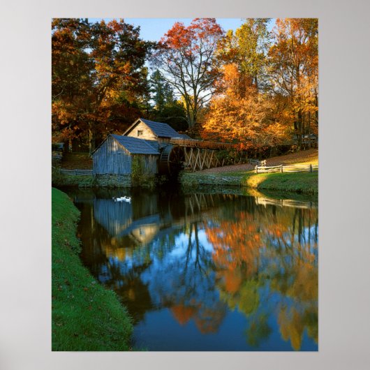 VS, Virginia, Blue Ridge Parkway, Mabry Mill Poster (Voorkant)