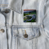 VS, Virginia, Shenandoah National Park. Vierkante Button 5,1 Cm (In situ)