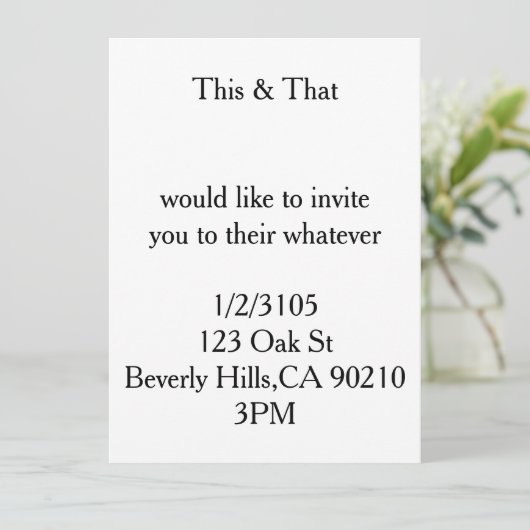 vs vk Uitnodiging (Staand voorkant)