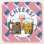 VS VLAG Amerikaans bier Kartonnen Onderzetters (Voorkant)