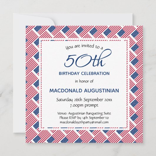 VS VLAG Amerikaans Gepersonaliseerde 50ste Verjaar Kaart (Voorkant)