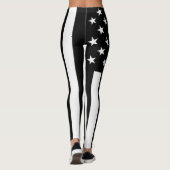 VS-vlag Amerikaans Zwart Wit Leggings (Achterkant)