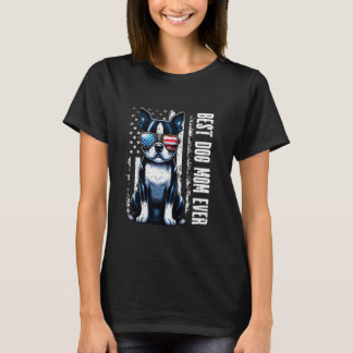 VS Vlag Beste Hondenmoeder Ooit Boston Terrier Moe T-shirt