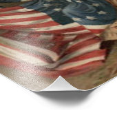 VS-vlag Betsy Ross George Washington Foto Afdruk (Hoek)