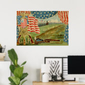 VS Vlag Burgeroorlog Union Medaille Poster (Thuiskantoor)