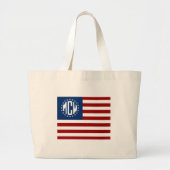 VS Vlag Cirkel Monogram W Sterren #2 Grote Tote Bag (Voorkant)
