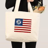 VS Vlag Cirkel Monogram W Sterren #2 Grote Tote Bag