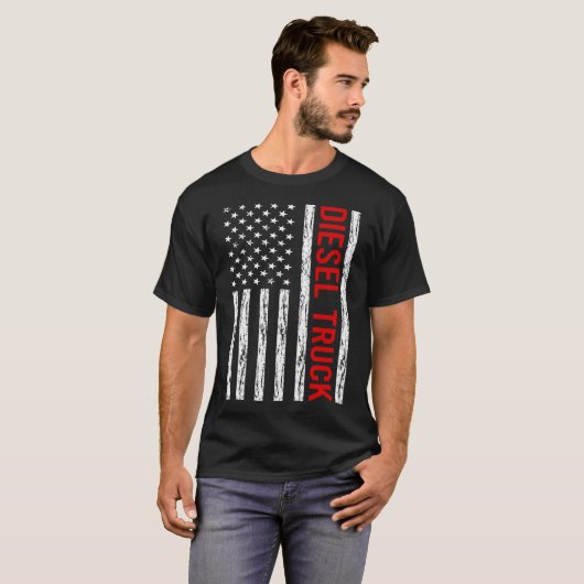 VS Vlag Diesel Vrachtwagen T-shirt (Voorkant volledig)
