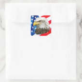 VS Vlag, Eagle, God Bless America Vierkante Sticker (Tas)