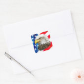 VS Vlag, Eagle, God Bless America Vierkante Sticker (Envelop)