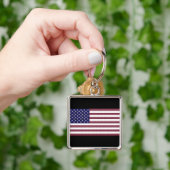 VS Vlag Edelsteen Kunst Sleutelhanger (Hand)