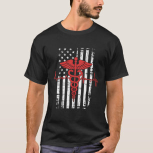 VS-vlag EMT-verpleegster Dokter Eerstehulp Geschen T-shirt