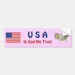VS Vlag en Landkaart Bumpersticker