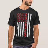 VS vlag geen lichaam vecht alleen maar rood lintje T-shirt (Voorkant)