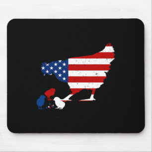 VS Vlag Gelukkig 4 juli Patriottische Boer Muismat