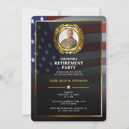 VS-vlag | Gouden Lauwerblad | Luxe Pensionering Kaart