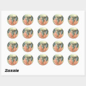 VS-vlag grafsteen burgeroorlog parade Ronde Sticker (Vel)