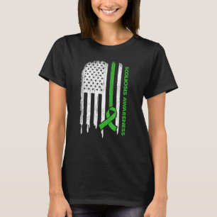 VS Vlag Groen Lint Scoliose Awareness T-shirt