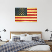 VS vlag Grunge Canvas Afdruk (Insitu (Slaapkamer))