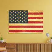 VS vlag Grunge Canvas Afdruk (Insitu (Woonkamer))