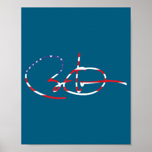Vs Vlag Handtekening 44-48 Obama Voor President &# Poster