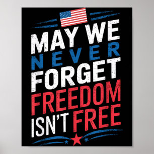 Vs-vlag herdenkingsdag mei we vergeten vrijheid is poster