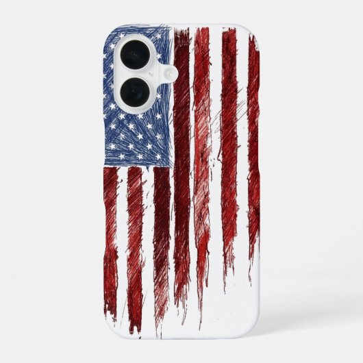 VS-vlag iPhone 16 Hoesje (Achterkant)