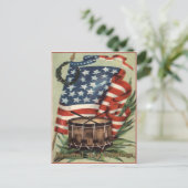 VS-vlag krans drum Memorial Day Briefkaart (Staand voorkant)