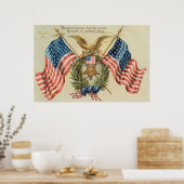 VS Vlag Krans Medaille Adelaar Poster (Keuken)