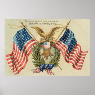 VS Vlag Krans Medaille Adelaar Poster