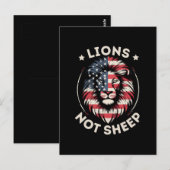 VS VLAG, LEEUWEN NIET SCHAPEN BRIEFKAART (Voorkant / Achterkant)