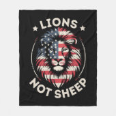 VS VLAG, LEEUWEN NIET SCHAPEN FLEECE DEKEN (Voorkant)