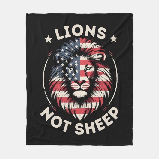 VS VLAG, LEEUWEN NIET SCHAPEN FLEECE DEKEN (Voorkant)