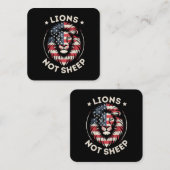 VS VLAG, LEEUWEN NIET SCHAPEN VIERKANTE VISITEKAARTJE (Voorkant / Achterkant)