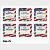 VS Vlag Liefde Nooit Fails Bruiloft Bijbel Verse Vierkante Sticker (Vel)