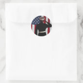 VS VLAG & MARINE KRIJGER RONDE STICKER (Tas)