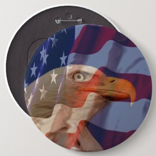 VS-vlag met Button van Bald Eagle (Voorkant /achterkant)
