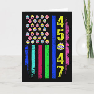 VS-vlag met eieren Funny Trump 45 47 Pasen Dag 1 Kaart