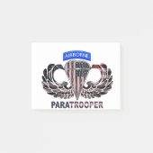 VS-vlag met luchtvleugels en paratroopers Post-it® Notes (Voorkant)